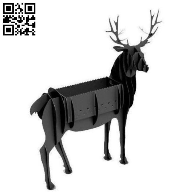 Deer BBQ grill E0011095 file cdr and dxf free vector download for Laser cut Plasma
