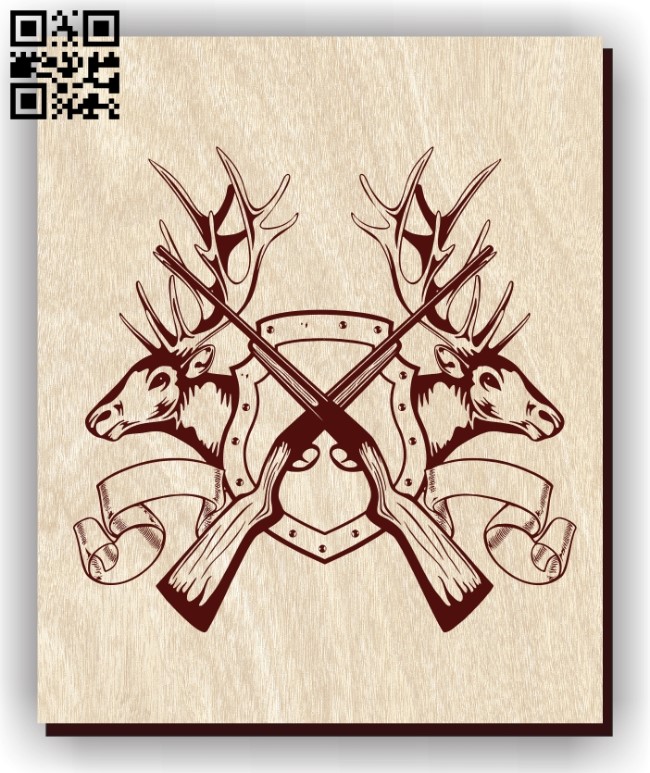 Deer E0011280 file cdr and dxf free vector download for laser engraving machines