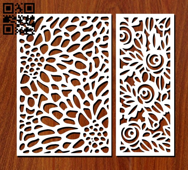 Design pattern screen panel E0011290 file cdr and dxf free vector download for Laser cut cnc