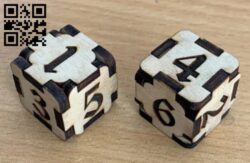 Dice E0011111 file cdr and dxf free vector download for Laser cut