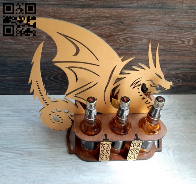 Dragon beer tray E0010978 file cdr and dxf free vector download for Laser cut