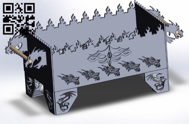 Dragon grill E0011094 file cdr and dxf free vector download for Laser cut Plasma