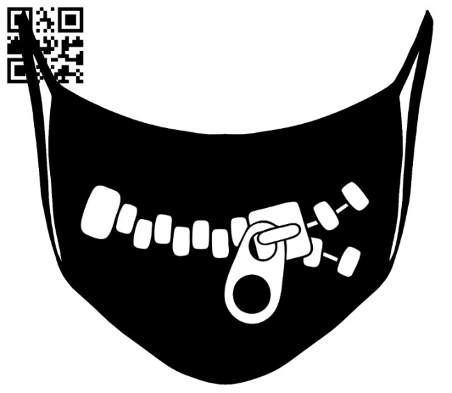 Face mask E0011143 file cdr and dxf free vector download for print or laser engraving machines