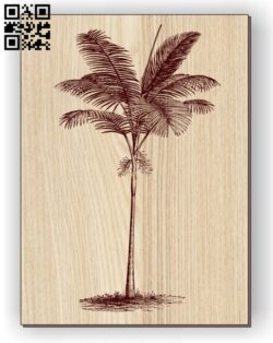 Feather palm tree E0011075 file cdr and dxf free vector download for laser engraving machines