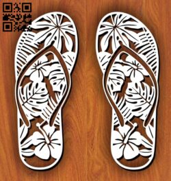 Flip-flops E0011294 file cdr and dxf free vector download for Laser cut