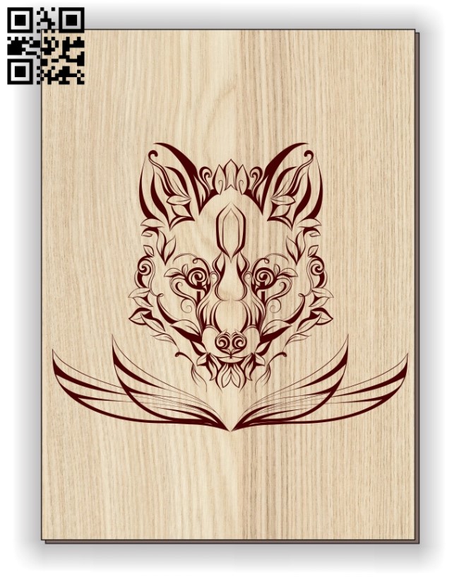 Fox E0011100 file cdr and dxf free vector download for laser engraving machines