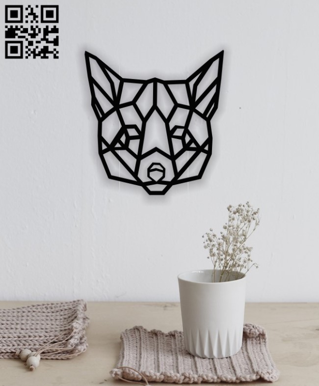 Geometric Fox E0011354 free vector download for laser cut