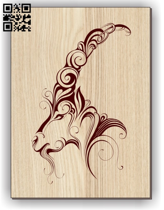 Goat E0011255 file cdr and dxf free vector download for laser engraving machines