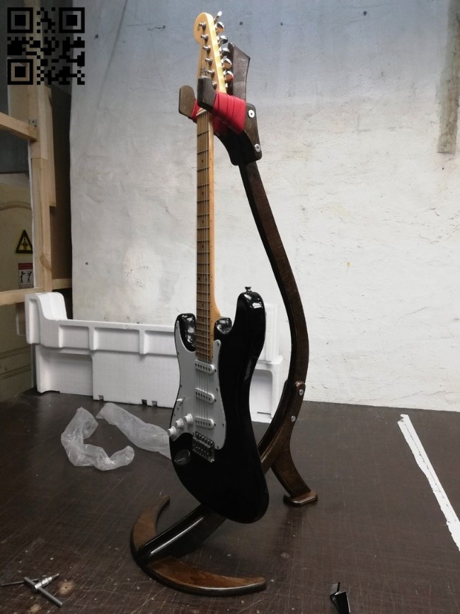 Guitar stand E0011067 file cdr and dxf free vector download for Laser cut