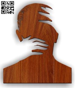 Hands holding head E0011227 file cdr and dxf free vector download for Laser cut