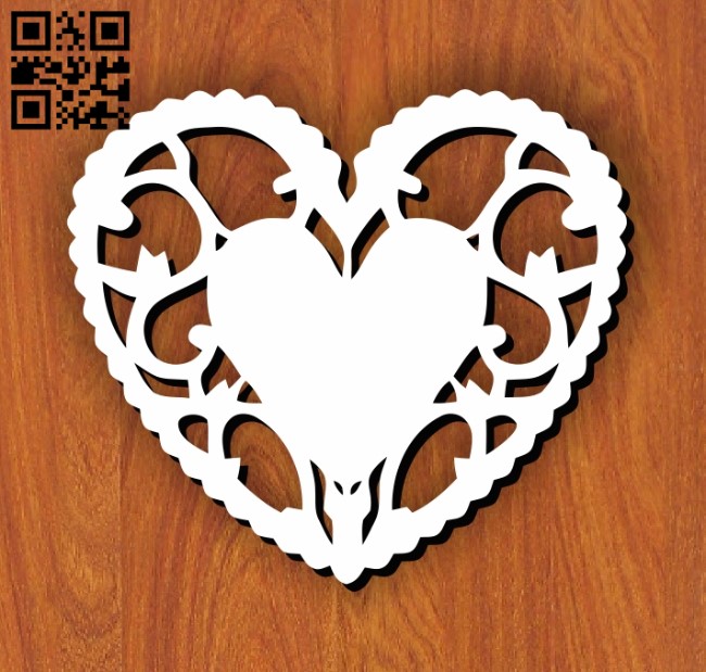 Heart E0011078 file cdr and dxf free vector download for laser cut