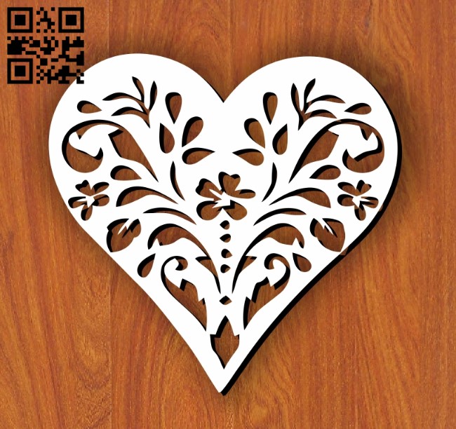 Heart E0011079 file cdr and dxf free vector download for laser cut