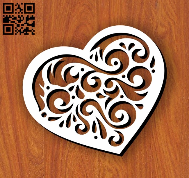 Heart E0011080 file cdr and dxf free vector download for laser cut