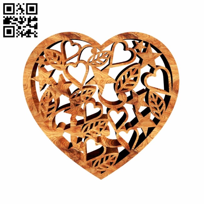 Heart E0011101 file cdr and dxf free vector download for laser cut