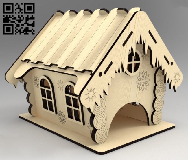 Hut piggy bank E0011333 file cdr and dxf free vector download for Laser cut