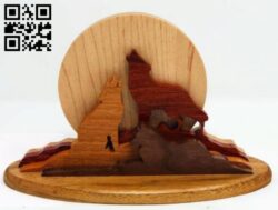 Layered wolf E0011024 file cdr and dxf free vector download for Laser cut