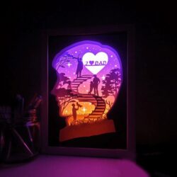 Love Dad light box E0011092 file cdr and dxf free vector download for Laser cut