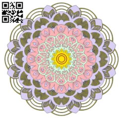 Mandala E0011109 file cdr and dxf free vector download for Laser cut