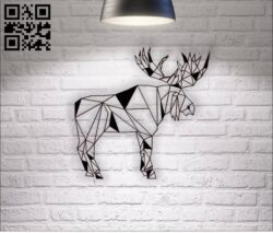 Moose E0011186 file cdr and dxf free vector download for laser cut