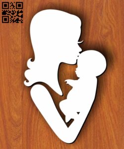Mother and baby E0011226 file cdr and dxf free vector download for Laser cut