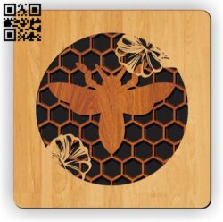 Multilayer bee E0011267 file cdr and dxf free vector download for laser cut