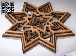 Multilayer star E0011240 file cdr and dxf free vector download for Laser cut