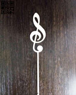 Music note topper E0011140 file cdr and dxf free vector download for Laser cut