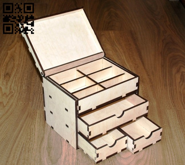 Organizer box E0011147 file cdr and dxf free vector download for laser cut