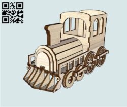 Organizer piggy bank train E0011071 file cdr and dxf free vector download for Laser cut