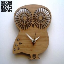 Owl clock E0011229 file cdr and dxf free vector download for Laser cut