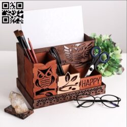 Owl organizer E0011205 file cdr and dxf free vector download for Laser cut