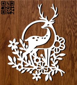 Sika deer E0011261 file cdr and dxf free vector download for Laser cut