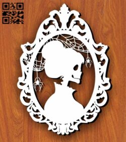 Skeleton Lady E0011246 file cdr and dxf free vector download for Laser cut