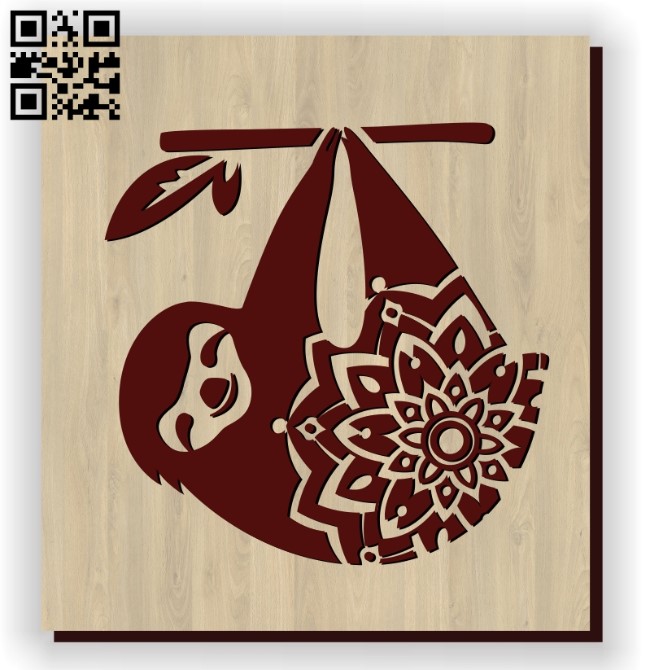 Sloth with manlada E0011154 file cdr and dxf free vector download for ...