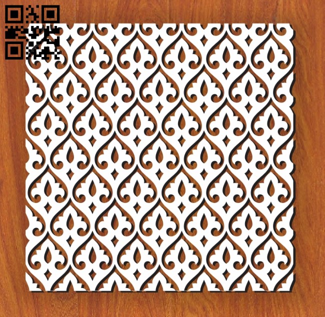 Square decoration E0011132 file cdr and dxf free vector download for Laser cut