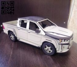 Toyota Hilux  E0010930 file cdr and dxf free vector download for Laser cut