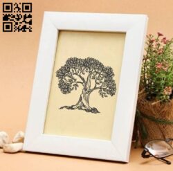 Tree E0011017 file cdr and dxf free vector download for laser engraving machines