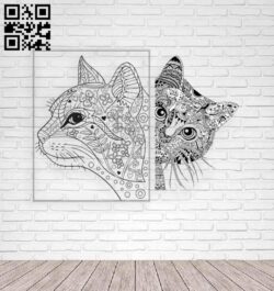 Cat E0011307 file cdr and dxf free vector download for laser engraving machines