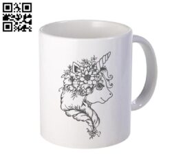 Unicorn E0010981 file cdr and dxf free vector download for laser engraving machines
