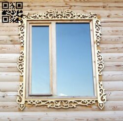 Window frame E0011043 file cdr and dxf free vector download for laser cut