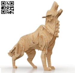 Wolf E0011029 file cdr and dxf free vector download for Laser cut
