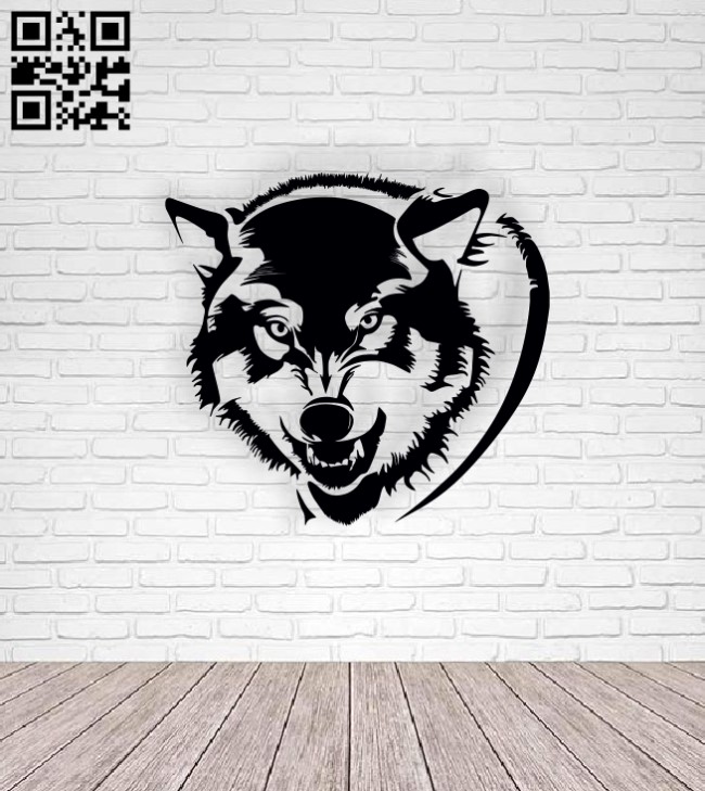Wolf E0011292 file cdr and dxf free vector download for Laser cut