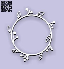 Wreath E0011198 file cdr and dxf free vector download for Laser cut