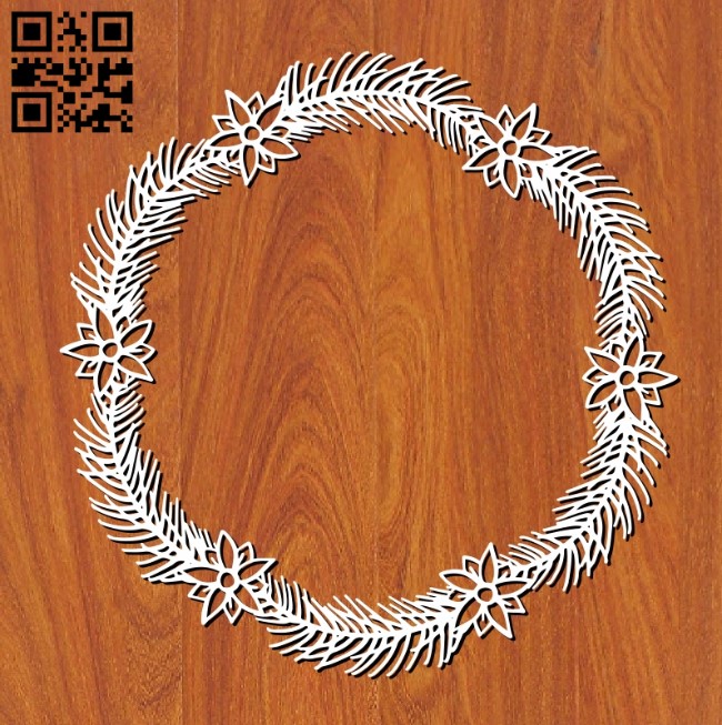 Wreath E0011285 file cdr and dxf free vector download for laser cut