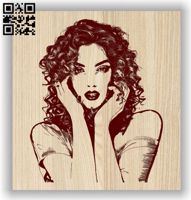 Attractive girl E0011603 file cdr and dxf free vector download for laser engraving machines