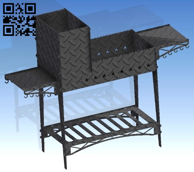 BBQ Grill E0011376 file cdr and dxf free vector download for Laser cut Plasma
