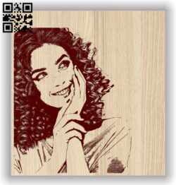 Beautiful girl E0011602 file cdr and dxf free vector download for laser engraving machines