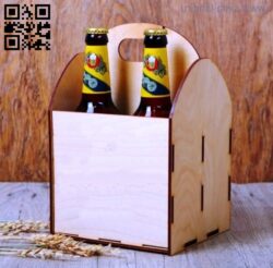 Bottle beer box E0011419 file cdr and dxf free vector download for laser cut
