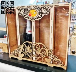 Box for 2 bottles E0011510 file cdr and dxf free vector download for Laser cut
