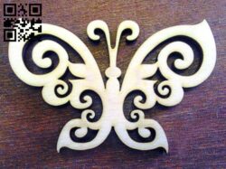 Butterfly E0011485 file cdr and dxf free vector download for Laser cut